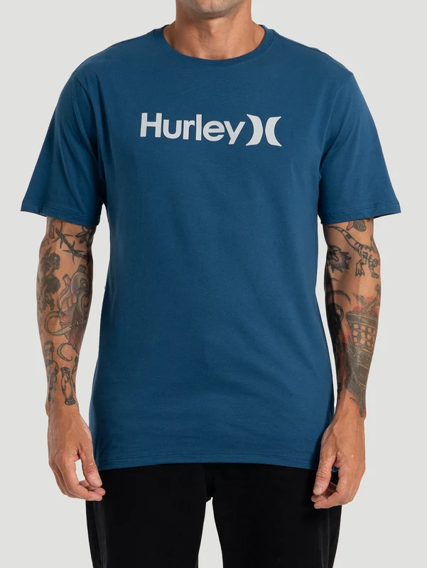 Camiseta Manga Curta Hurley Silk O&O Solid Azul Marinho M / Azul Marinho