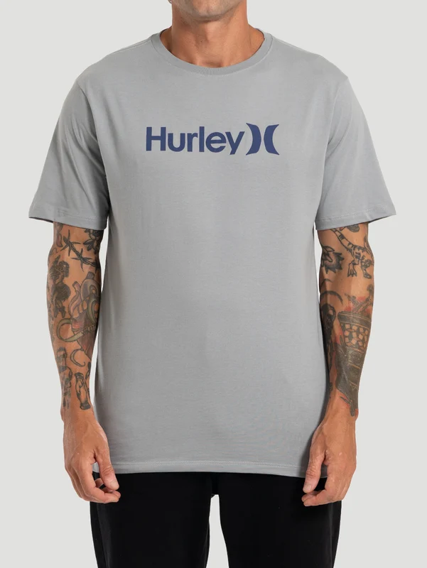 Camiseta Manga Curta Hurley Silk O&O Solid Cinza G / Cinza