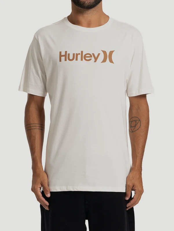 Camiseta Manga Curta Hurley Silk O&O Solid Off White GG / Off White