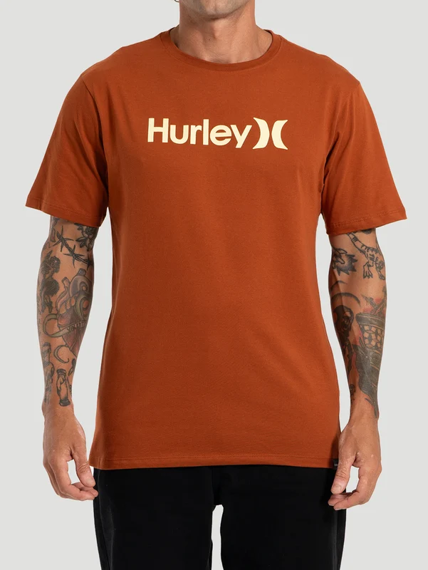Camiseta Manga Curta Hurley Silk O&O Solid Marrom G / Marrom