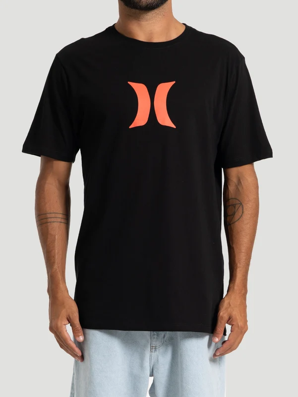 Camiseta Masculina Manga Curta Hurley Icon Preta GG / Preto