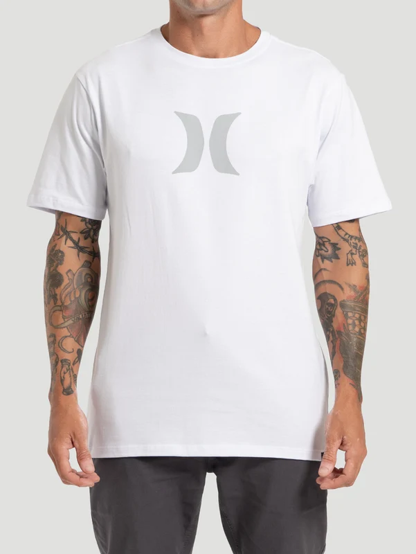 Camiseta Masculina Manga Curta Hurley Icon Branca M / Branco