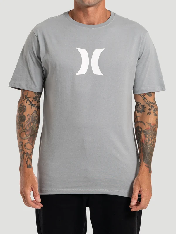 Camiseta Masculina Manga Curta Hurley Icon Cinza P / Cinza
