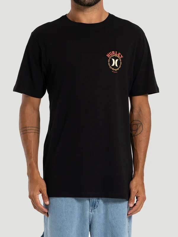 Camiseta Manga Curta Hurley Panther Preta G / Preto