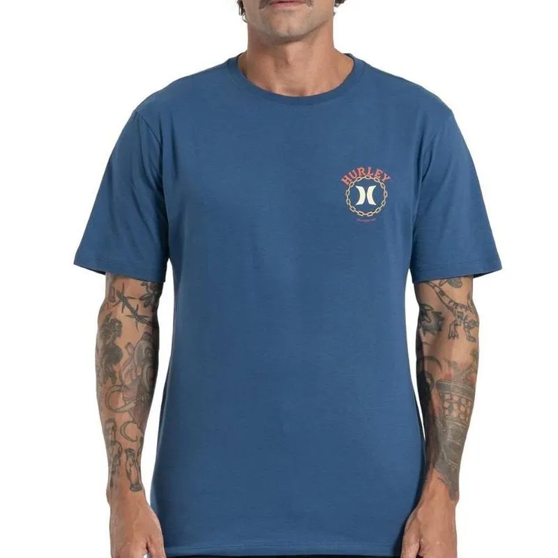 Camiseta Hurley Panther SM27 Masculina Marinho P / azul-escuro