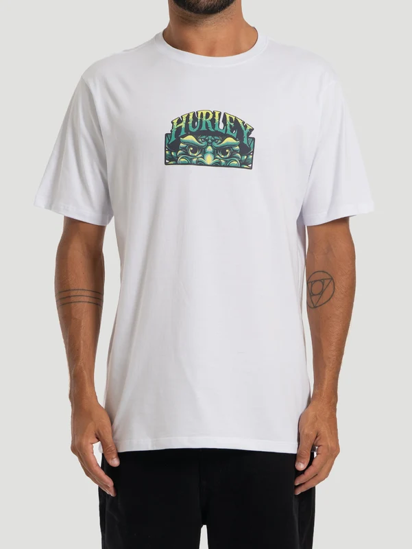 Camiseta Hurley Monster Plate Oversized Branca P / Branco