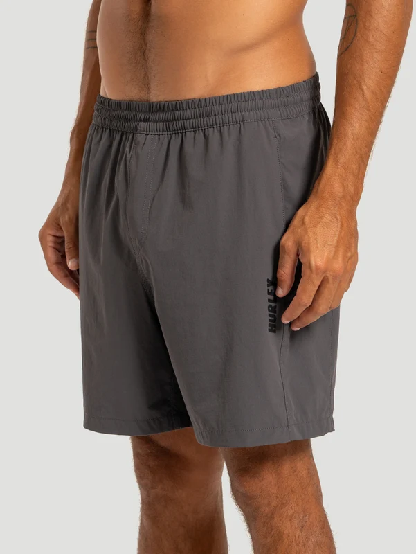 Shorts Volley Block Hurley 17,5" Cinza G / Cinza
