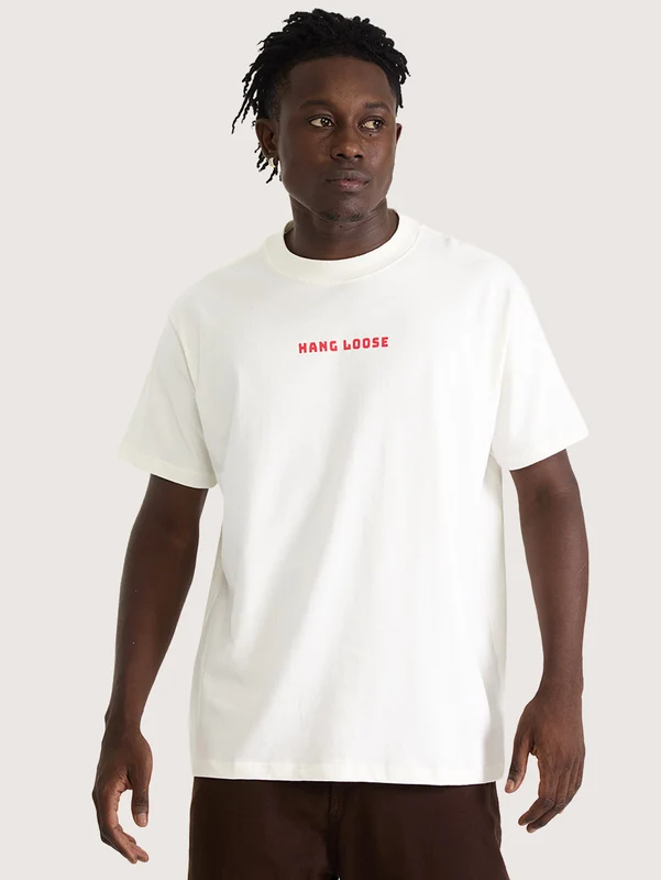 Camiseta Especial Hang Loose Stoked Off White G / Off White