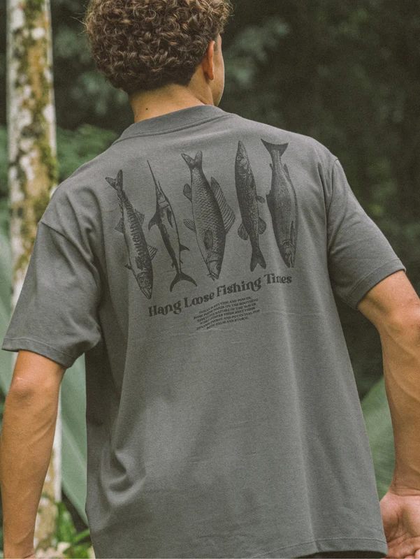 Camiseta Especial Hang Loose Fish Cinza G / Cinza