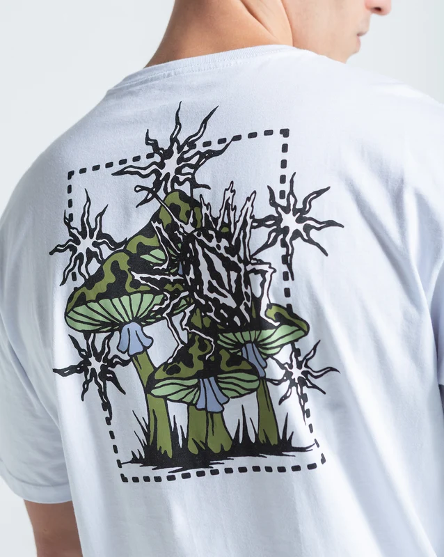 Camiseta Regular Volcom Round About Branca M / BRANCO
