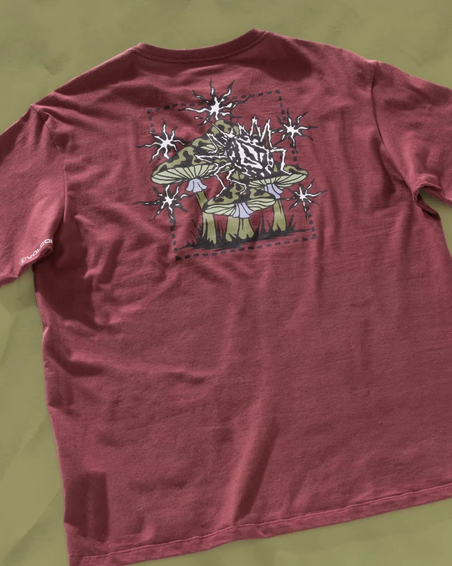 Camiseta Regular Volcom Round About Bordô G / BORDO