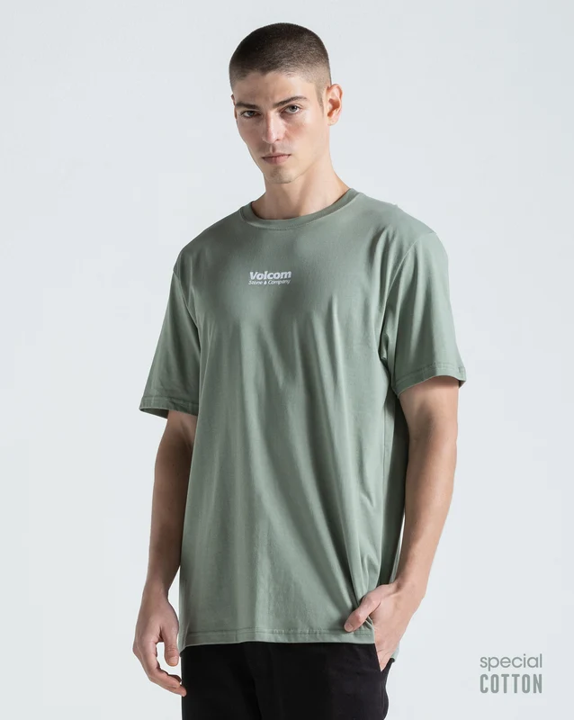 Camiseta Especial Volcom Smothie Verde Oliva G / VERDE OLIVA