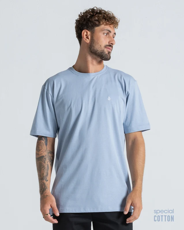 Camiseta Especial Volcom Corp Stone Azul Claro GG2 / AZUL CLARO
