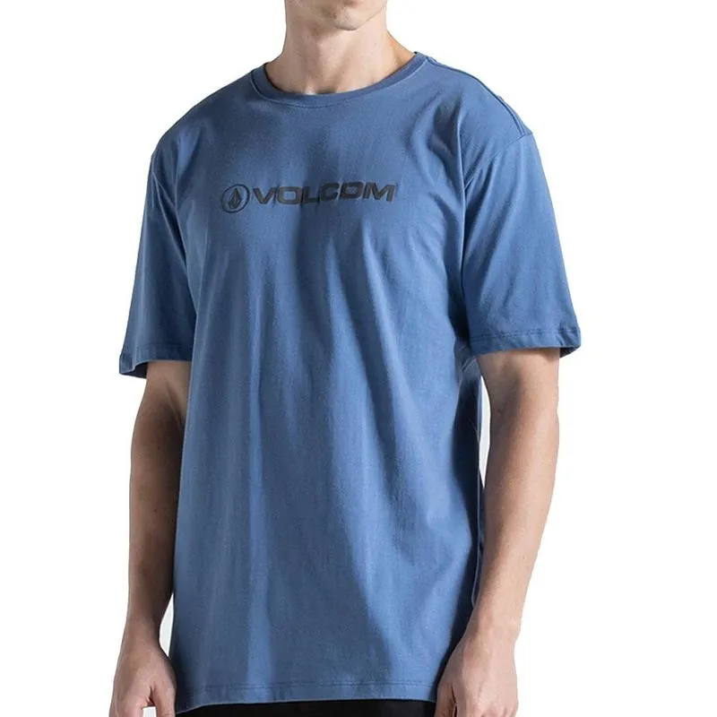 Camiseta Volcom New Euro SM27 Masculina Azul Escuro P / azul-escuro