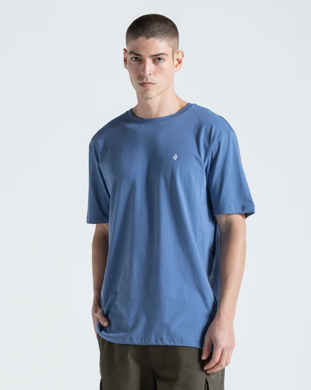 Camiseta Regular Volcom Stone Blanks Azul Escuro GG / AZUL ESCURO