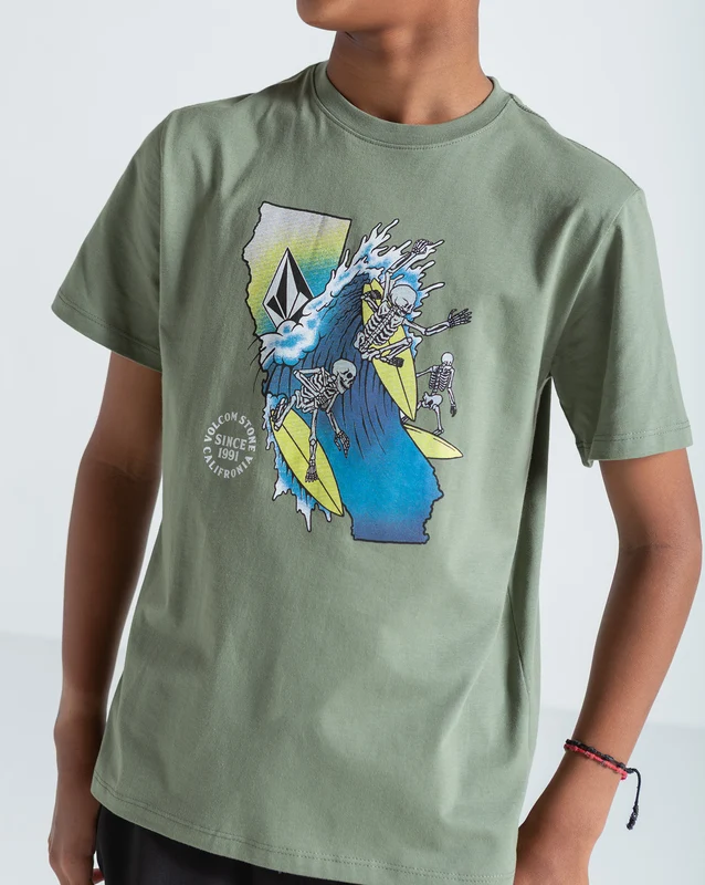 Camiseta Regular Volcom Cali Ripper Verde Claro 12 / VERDE CLARO