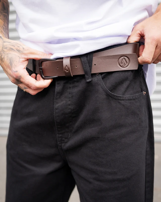 Cinto Volcom Clone Marrom Escuro P / MARROM ESCURO