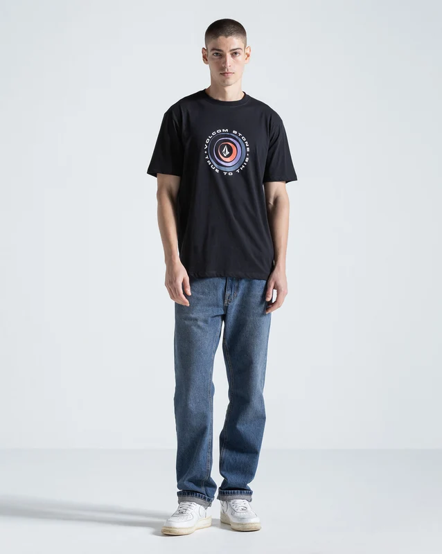Camiseta Regular Volcom Enterprises Preta GG / PRETO