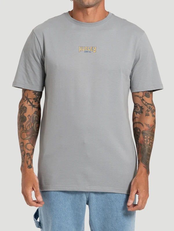 Camiseta Manga Curta Hurley Bells Cinza P / Cinza