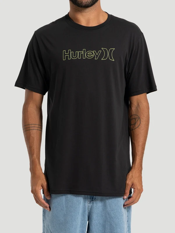Camiseta Cotton Outline Hurley Preta P / PRETO