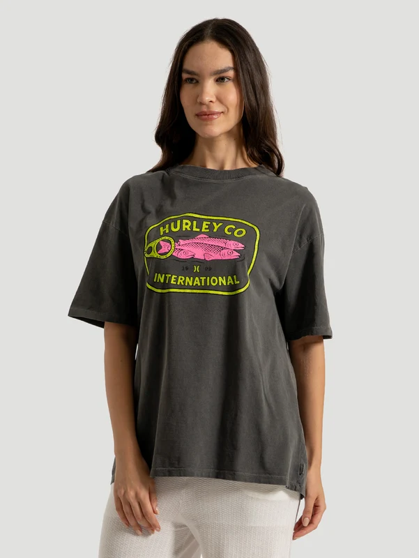 Camiseta Especial Feminina Hurley Fish Preto P / Preto
