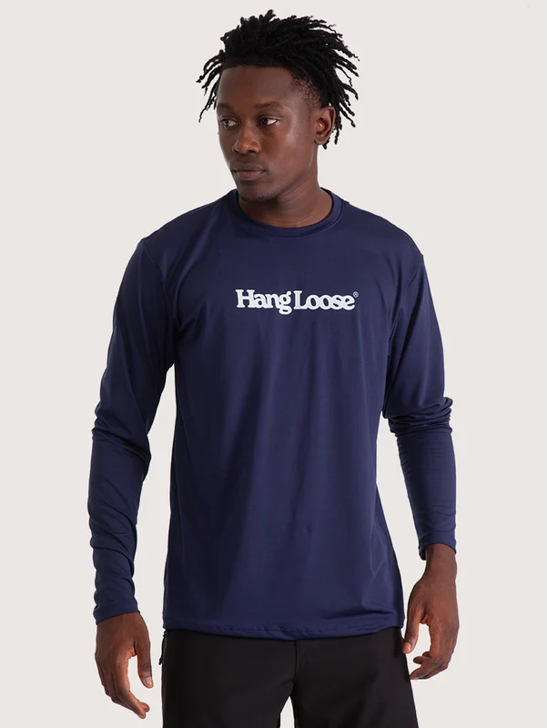 Camiseta Surf Hang Loose Retrosleeves Azul Marinho G / Azul Marinho