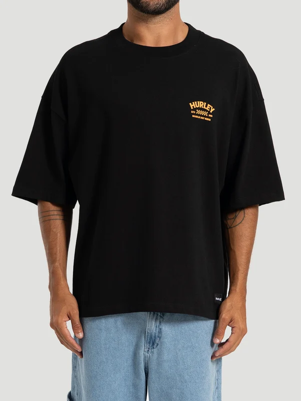 Camiseta Box No Rules Hurley Preta M / PRETO