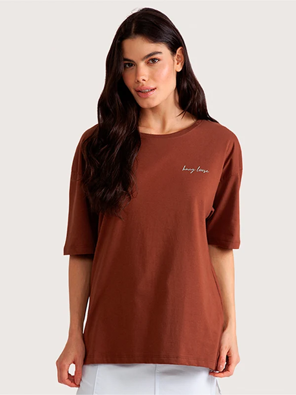 Camiseta Hang Loose Lobster Oversized Marrom M / Marrom