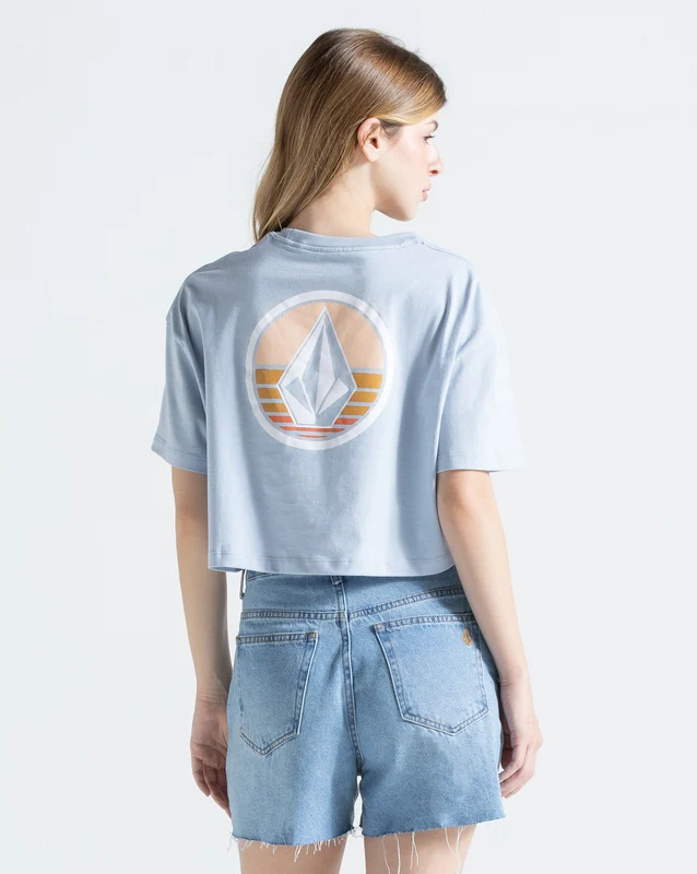 Camiseta Regular Volcom Stone Line Azul Claro G / AZUL CLARO