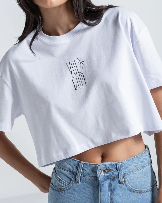 Camiseta Regular Volcom Sunny Diamond Branca G / BRANCO