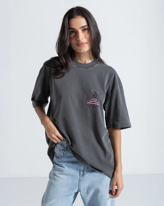 Camiseta Especial Volcom Throne Preta GG / PRETO