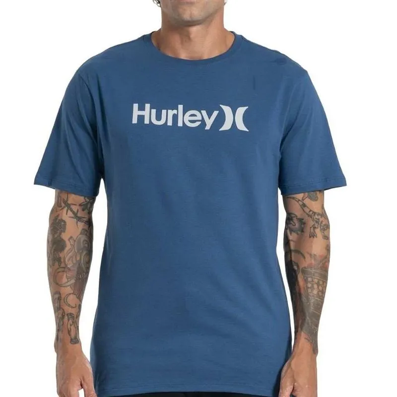 Camiseta Hurley O&O Solid Over SM27 Masculina Marinho 2G / azul-escuro