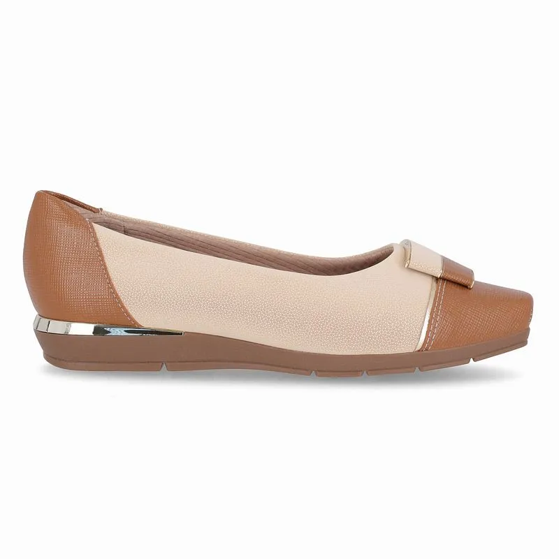 PICCADILLY MAXI - Sapatilha Fernanda Salto Baixo Brule com Mascavo 38