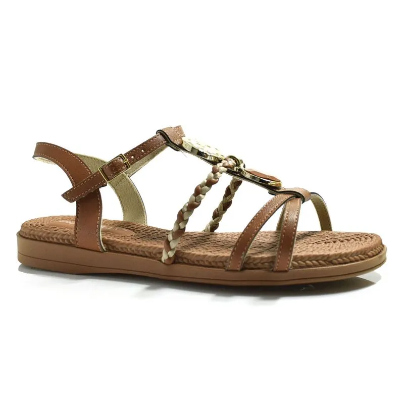 Sandália Rasteira Feminina Piccadilly Marrom 513040 33