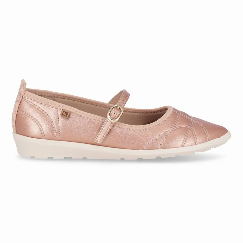 Sapatilha Boneca Ouro Rosado com Rose 36