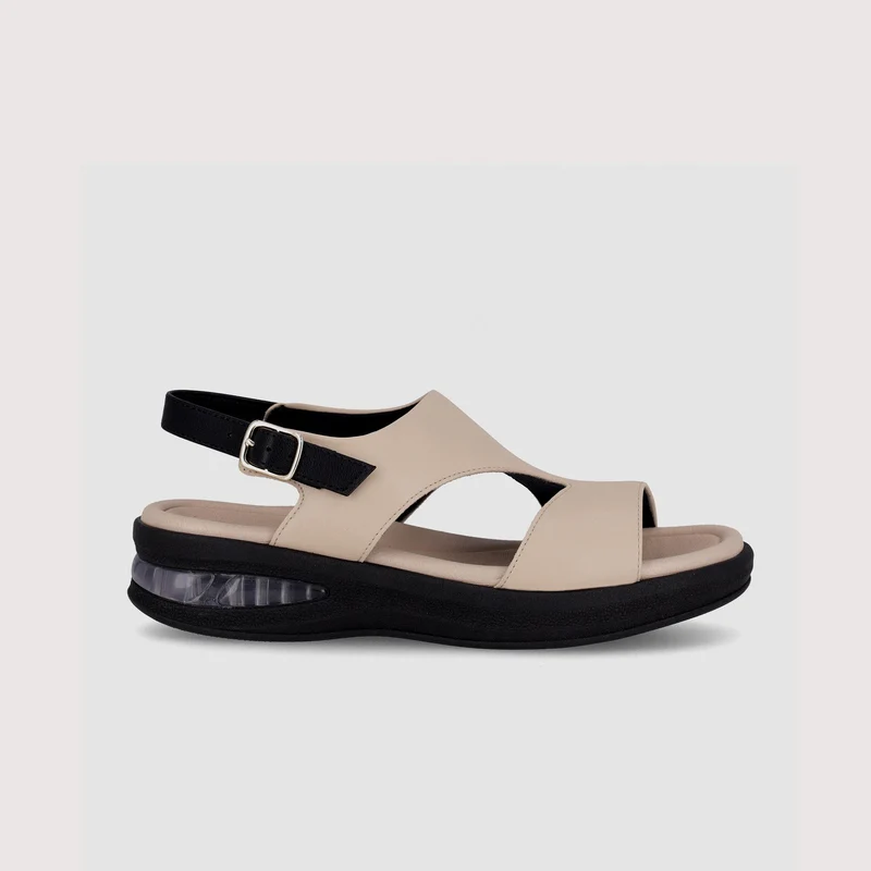 Sandalia Soft Step Beige-Negro / 35 - PICCADILLY