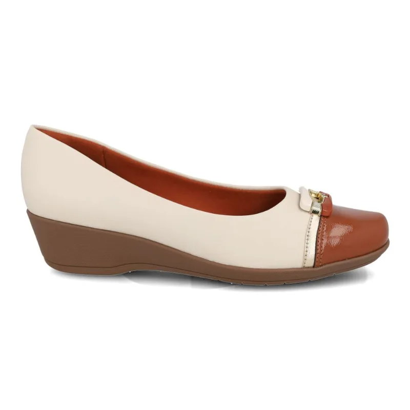 Sapato Casual Comfortflex Feminino Bege OCRE/BEGE - 35 - PICCADILLY
