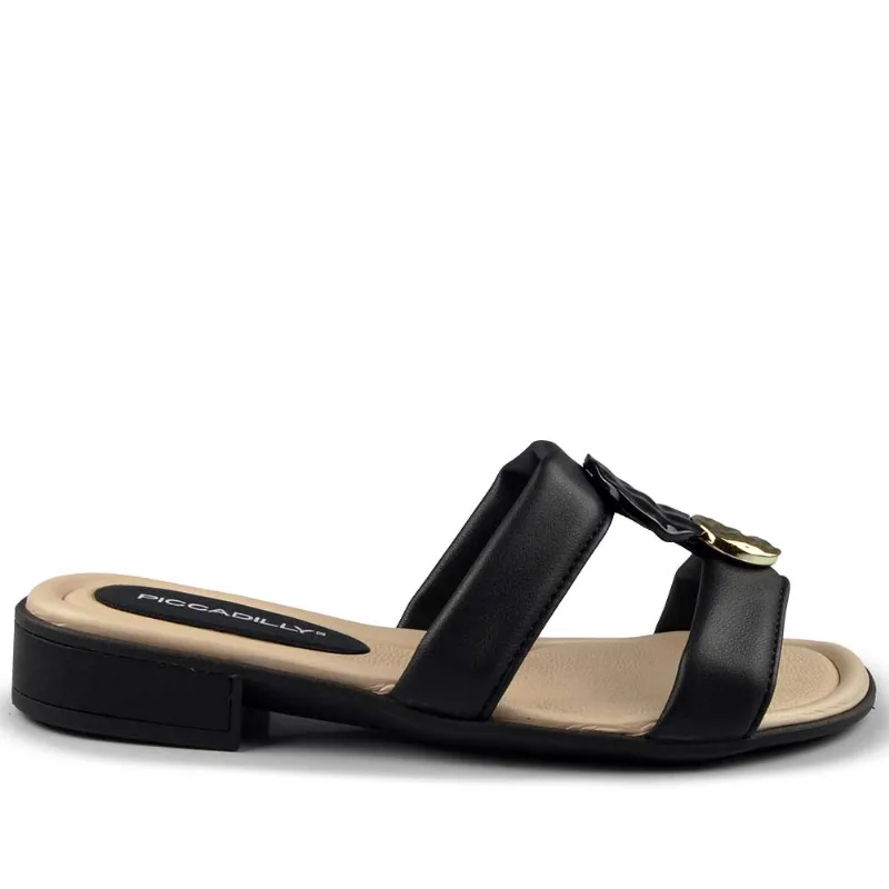 Tamanco Piccadilly Feminino 590067 02 NAPA PRETO 34