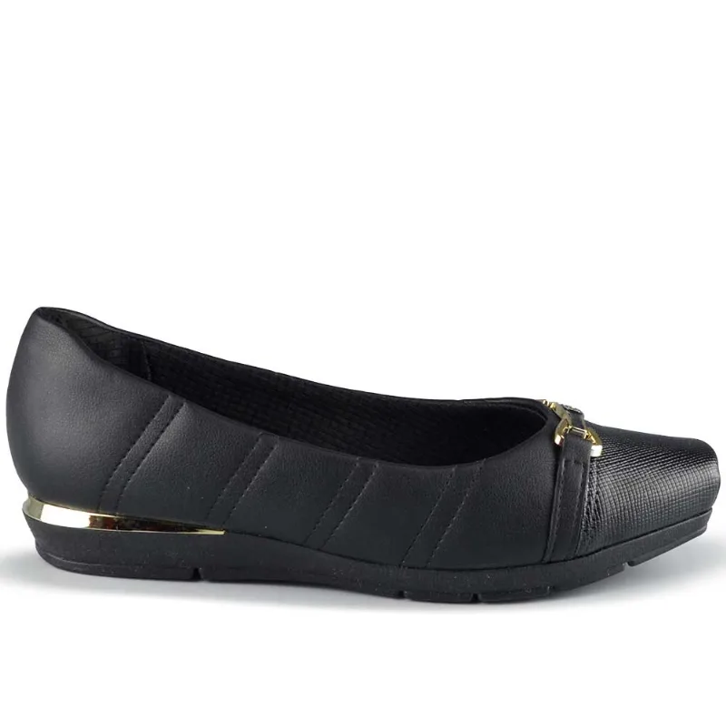 Sapatilha Piccadilly Feminina 147324 04 NP SOFT PTO/PTO 38