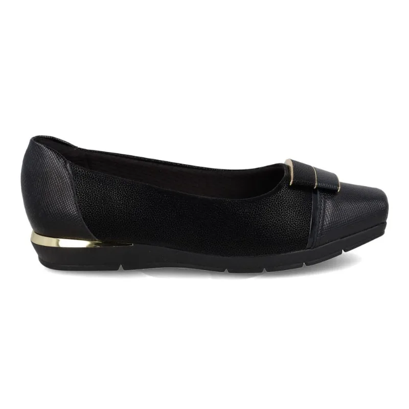 Sapato Piccadilly Maxi Anabela Conforto Preto Casual 34 - PICCADILLY