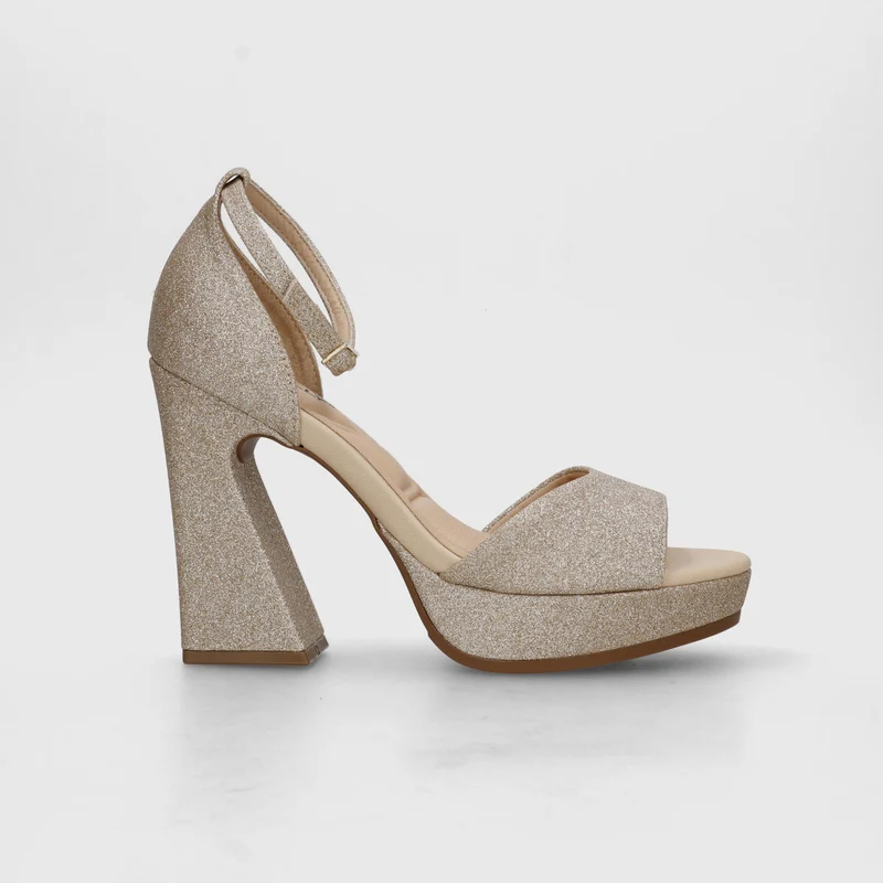 Sandalia Cristine Champagne Glitter / 39 - PICCADILLY