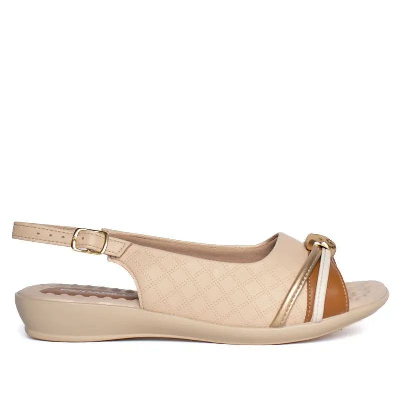 Sandália Feminina Piccadilly Slingback Bege - 37