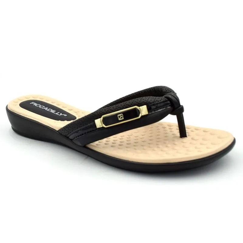 Chinelo Feminino Piccadilly Preto 500411 34