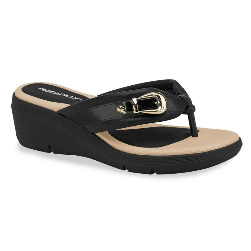 Tamanco Anabela Piccadilly Anatômico Feminino Preto 40 - PICCADILLY