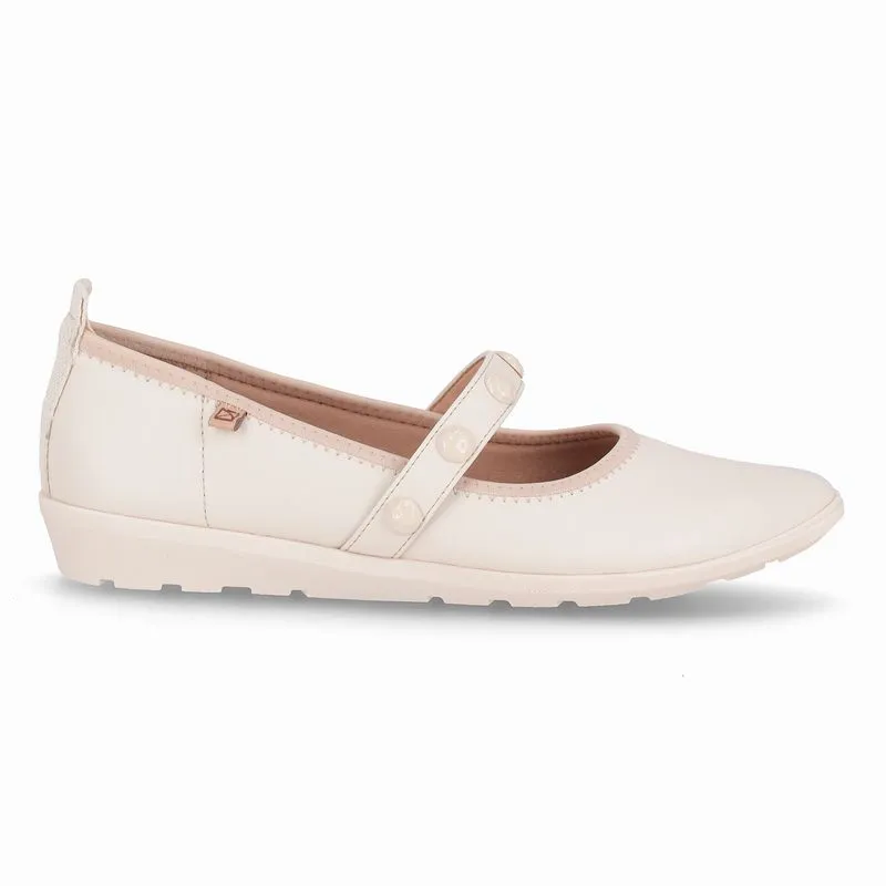Sapatilha Boneca Solange Off White com Marfim 34