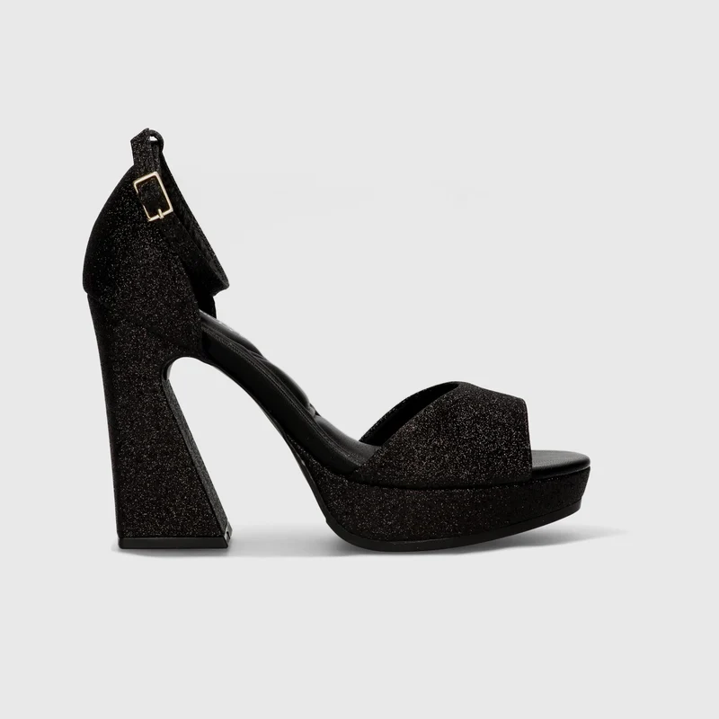 Sandalia Cristine Negro Glitter / 35