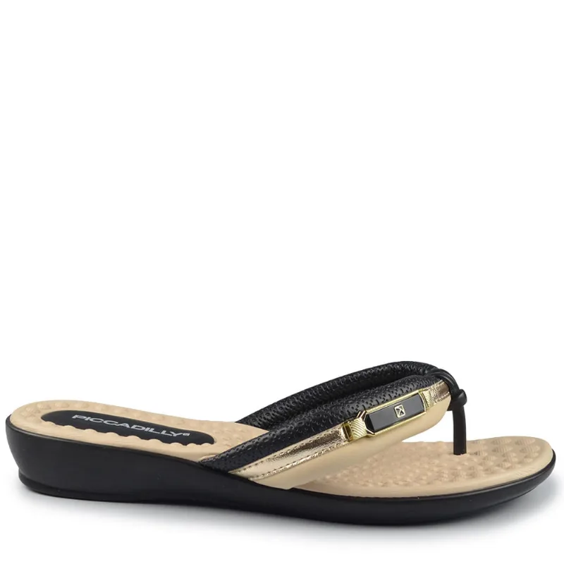 Tamanco Piccadilly Feminino 500411 04 NP PTO/NP BRULE 39