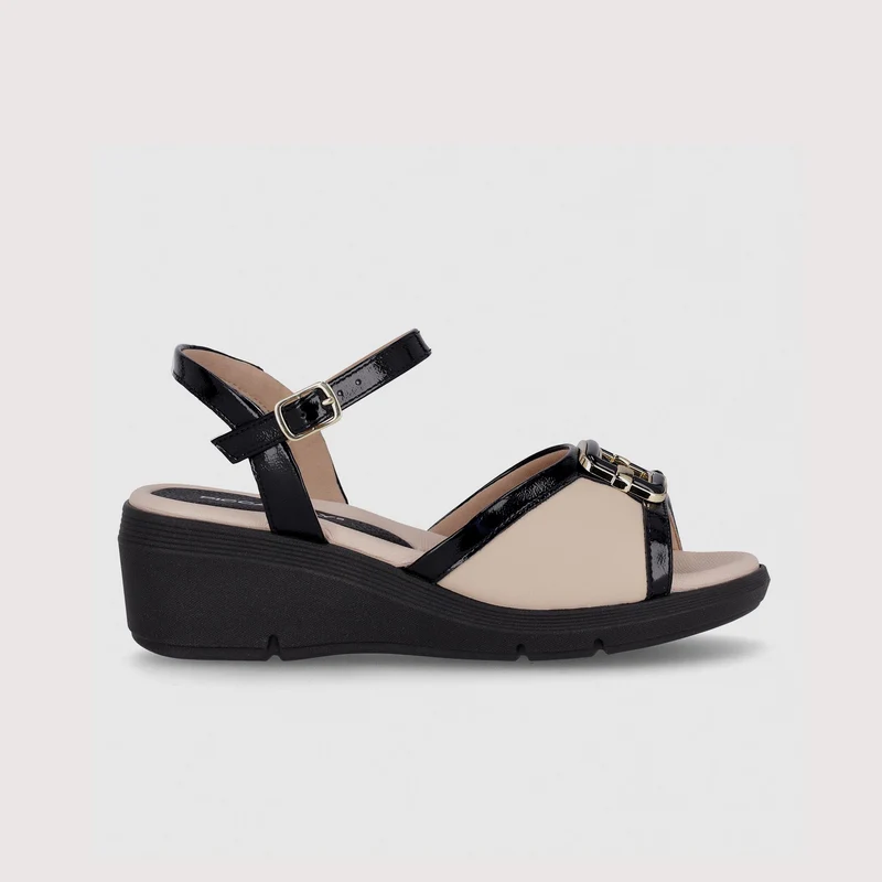 Sandalia Cecilia Negro-Beige / 41