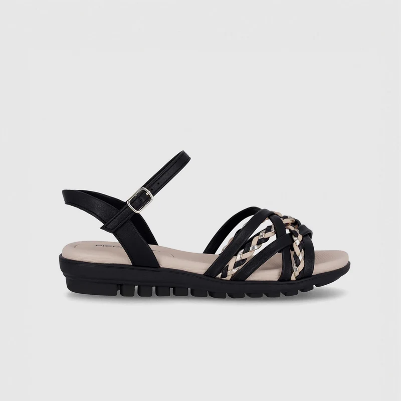 Sandalia Rocio Negro-Beige / 37
