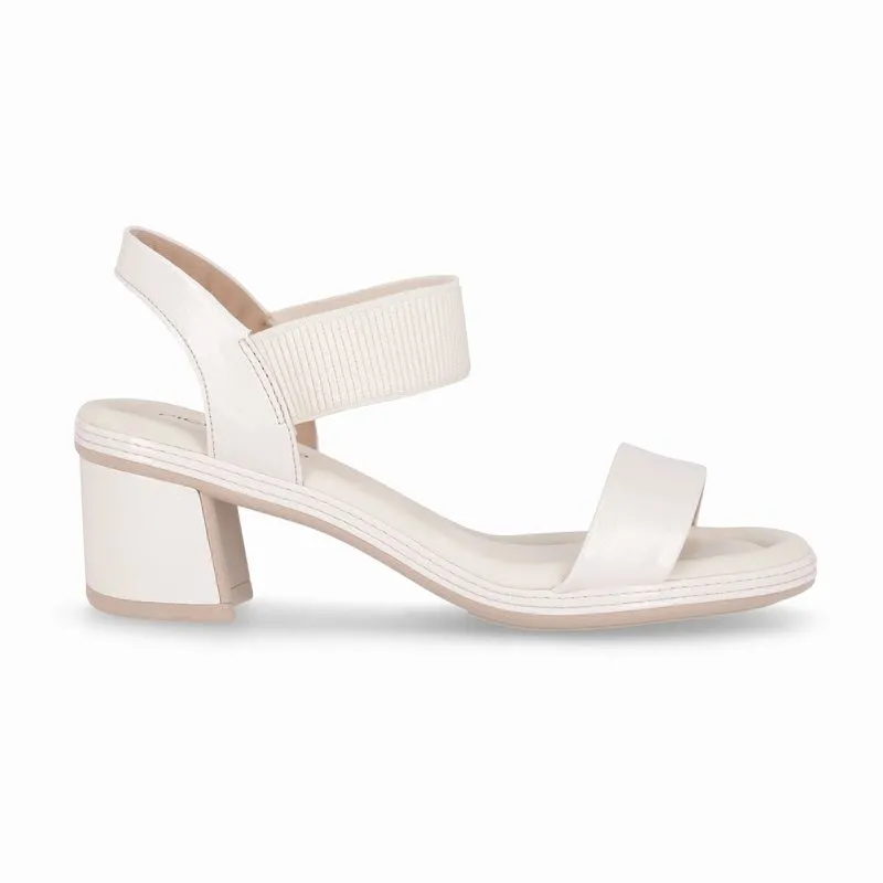 Sandália Paola Salto Médio Off White 35